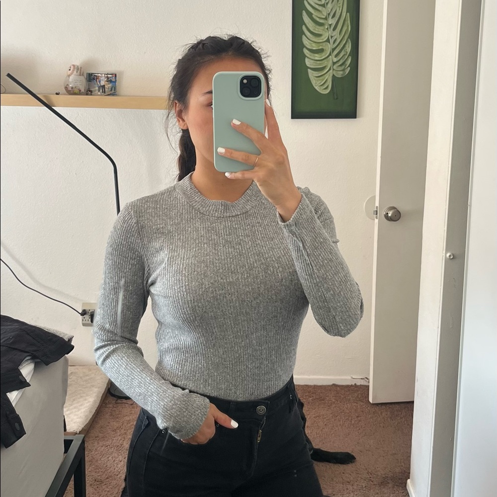 Grey marbel long sleeve